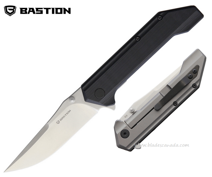Bastion Stryker Flipper Framelock Knife, D2, G10 Black/Stainless, BSTN2412